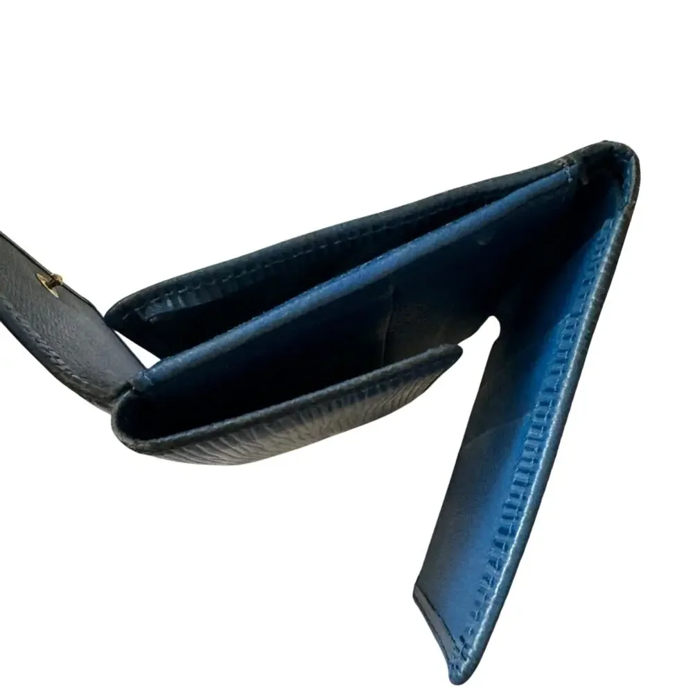 Louis Vuitton Blue Epi Leather Elise Compact Wallet
